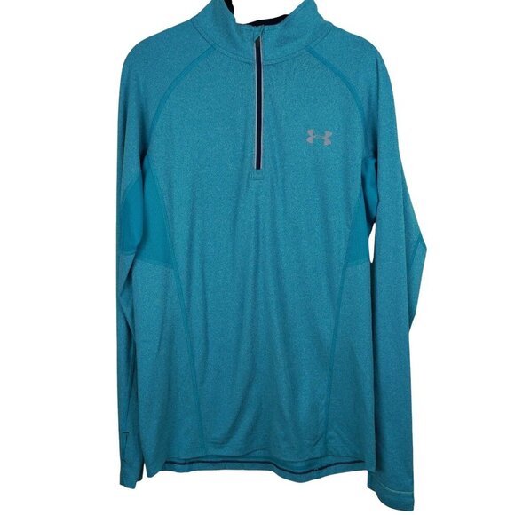 Under Armour Tech Quarter Zip Shirt Fitted Size S All Seasons Long Sleeve - Picture 1 of 11